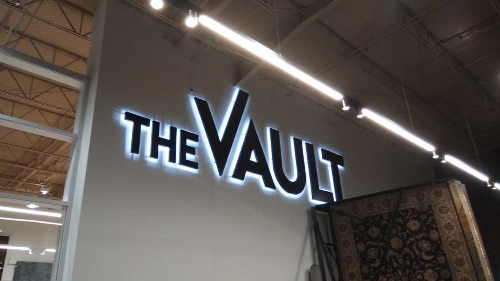 home page banner - the vault sign