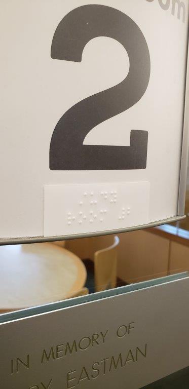 Braille ADA sign